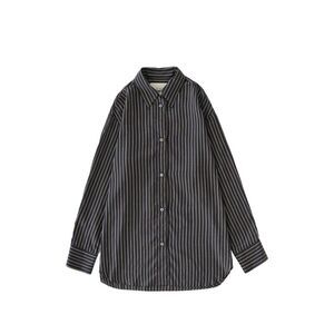 STUDIO NICHOLSON Striped Button-Up Shirt Women BLUE Shirts